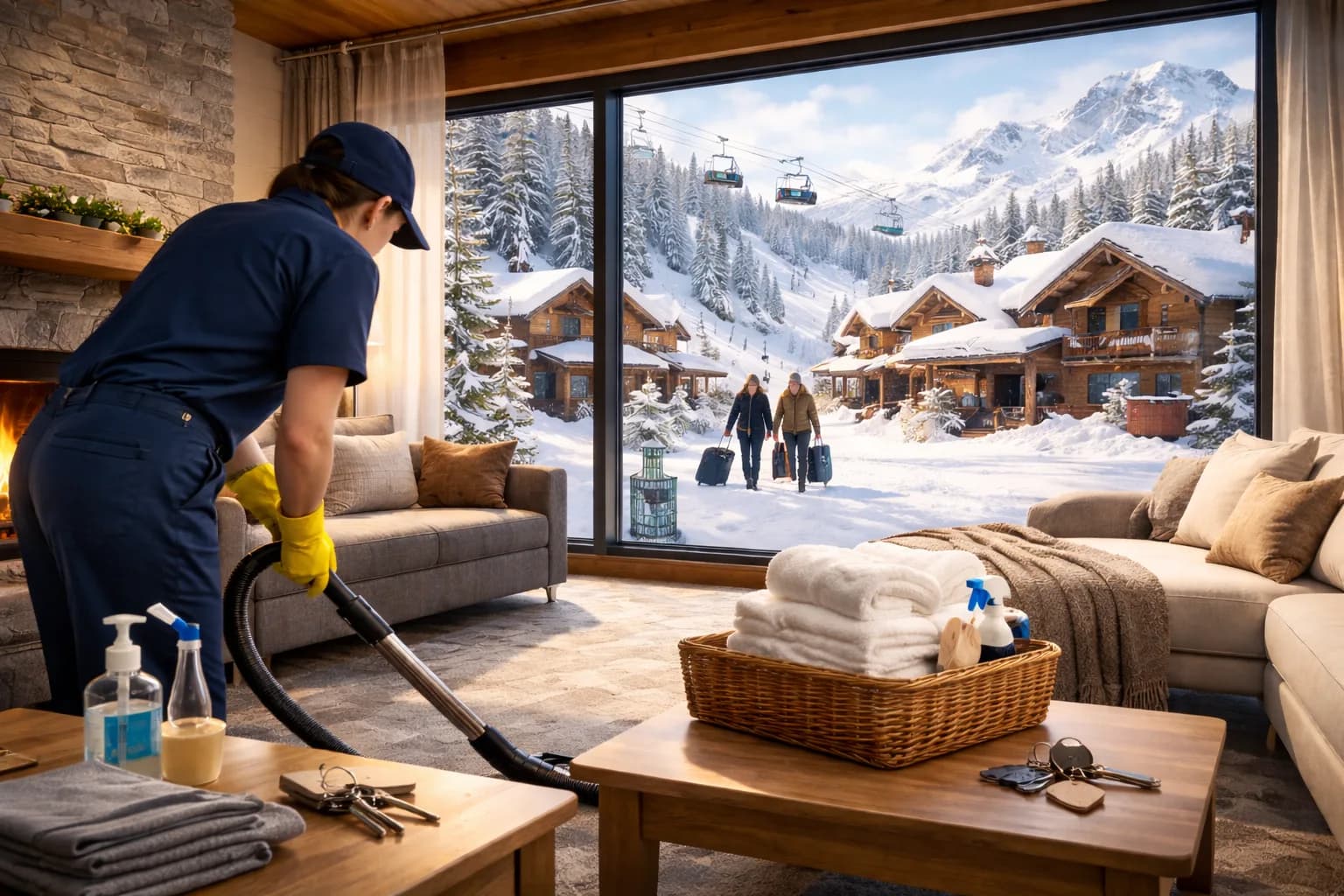 Nettoyage hôtel en station de ski